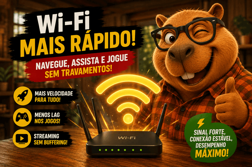ChatGPT Image 11 de mai. de 2026, 12_11_07 (2) (1) Capa do artigo Wi-Fi Lento? Como Deixar a Internet do Celular Mais Rápida