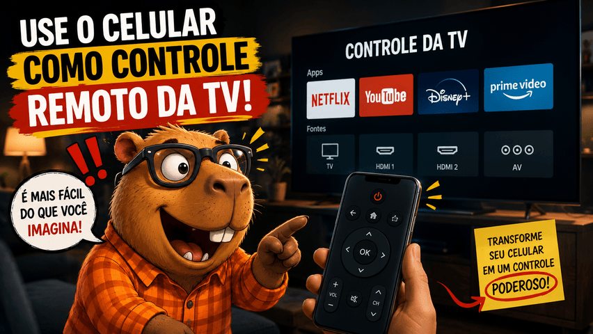 ChatGPT Image 8 de mai. de 2026, 13_11_04 Capa do artigo Como Transformar Seu Celular em um Controle Remoto para sua TV