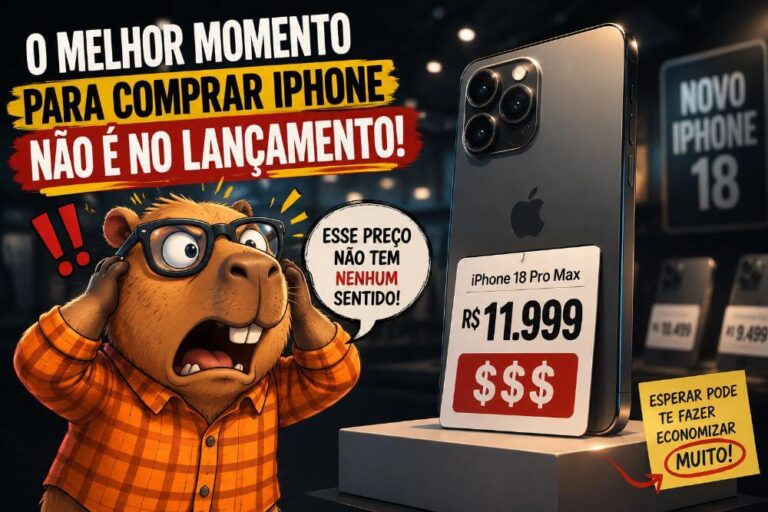 Capa do artigo iPhone 18: Por Que Nunca Comprar no Dia do Lançamento