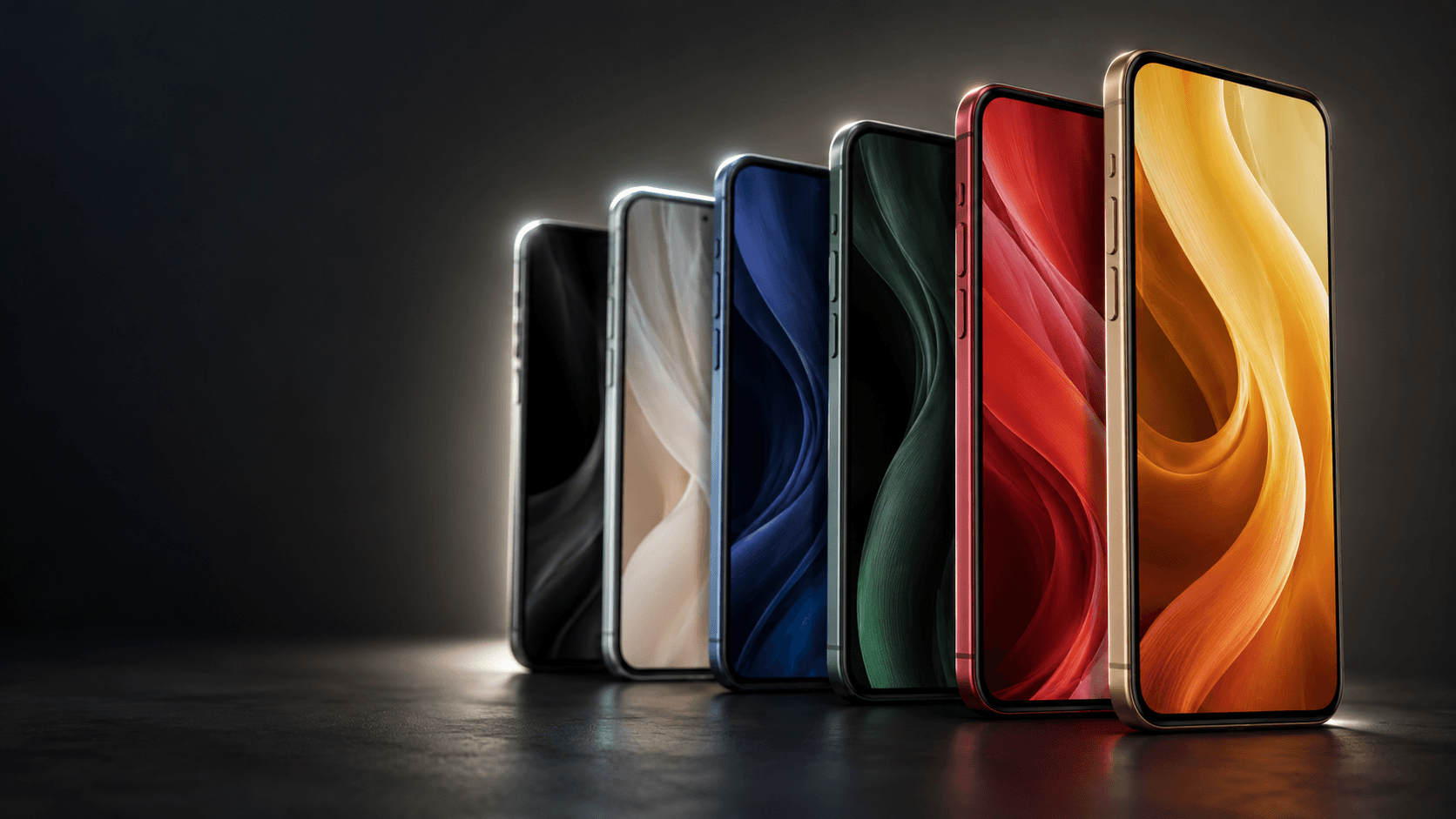 Melhores Celulares Custo-Benefício em 2026: 6 Modelos que Valem o Preço Seis smartphones modernos lado a lado com iluminação dramática — melhores celulares custo-benefício de 2026
